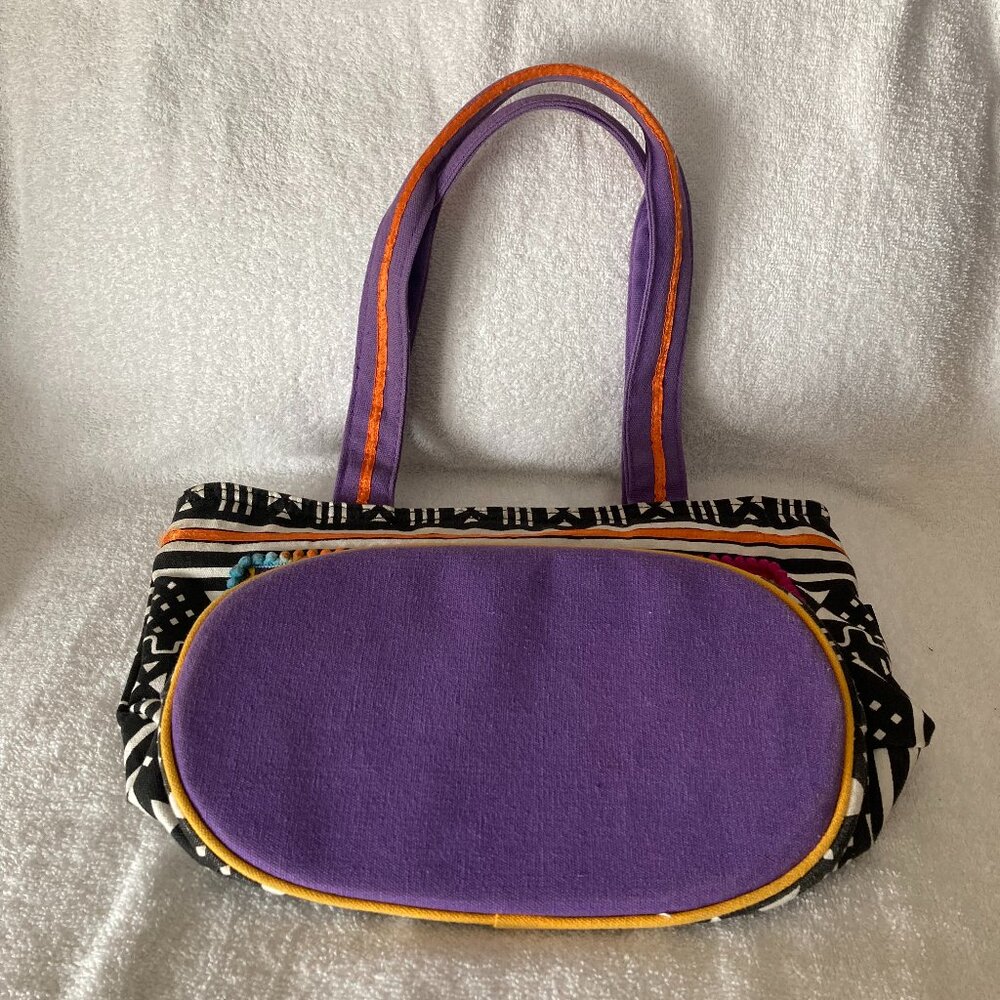 Laurel Burch Multicolor Dogs Patchwork Tote Purse - image 6